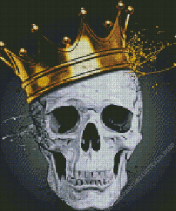 Skull In Golden Crown Diamond Painting