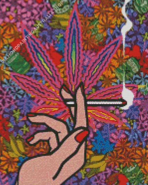 Smoking Marijuana Diamond Painting