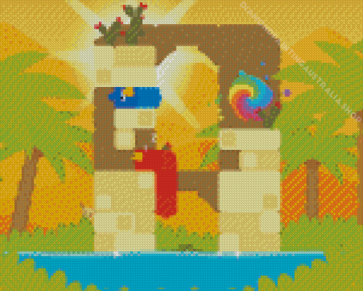 Snakebird Game Diamond Painting