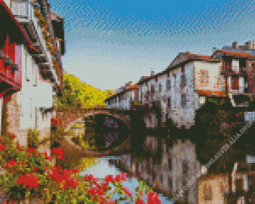 St Jean Pied De Port In France Diamond Painting