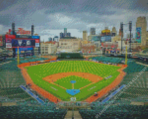 Stadium of Comerica Park Diamond Painting