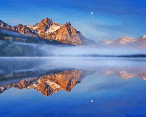 Stanley Lake Sawtooth Mountains Idaho Diamond Painting