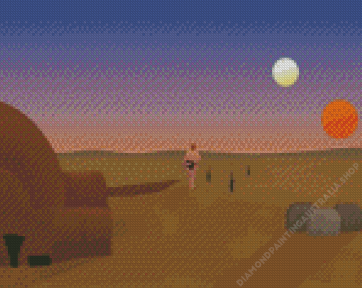 Star Wars Tatooine Planet Diamond Painting