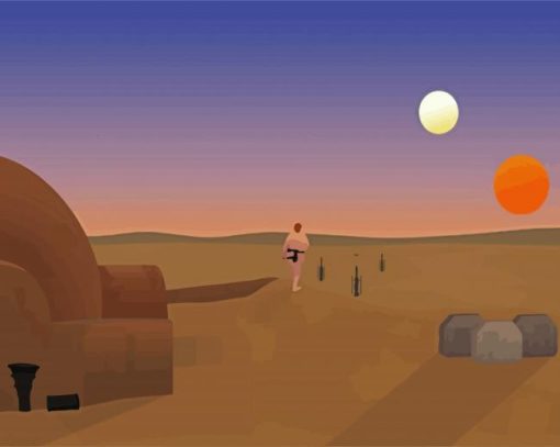 Star Wars Tatooine Planet Diamond Painting