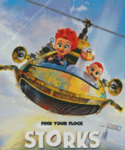 Storks Film Poster Diamond Painting