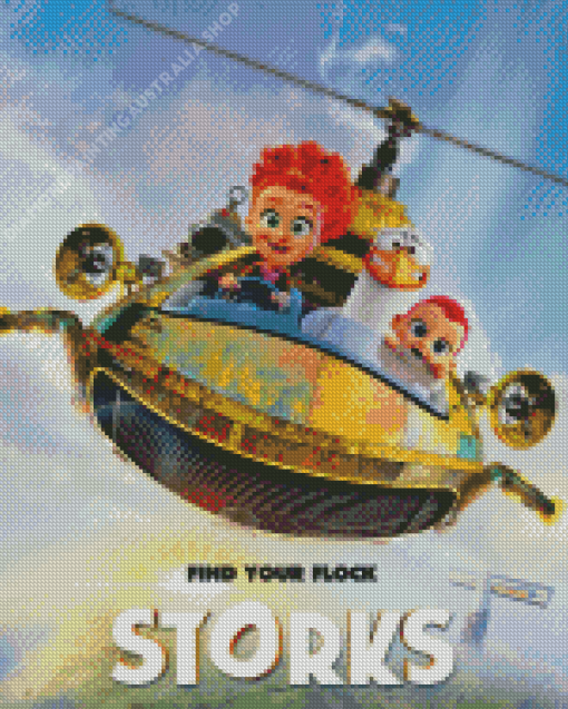 Storks Film Poster Diamond Painting