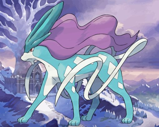 Suicune Pokemon Anime Diamond Painting