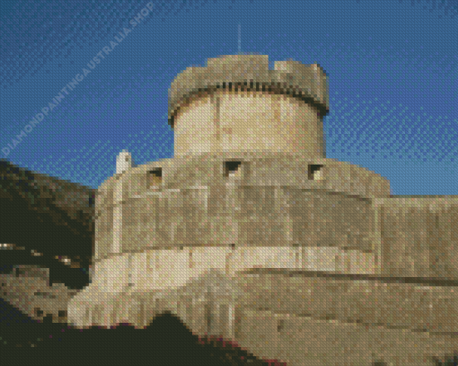 Tvrdava Minceta Dubrovnik Fortress Diamond Painting