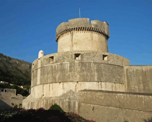 Tvrdava Minceta Dubrovnik Fortress Diamond Painting