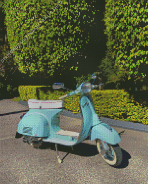 Vintage Turquoise Vespa Diamond Painting