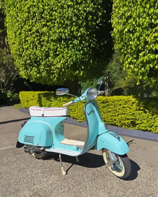 Vintage Turquoise Vespa Diamond Painting