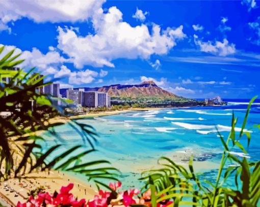 Waikiki Beach Diamond Painting