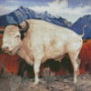 White Buffalo Diamond Painting