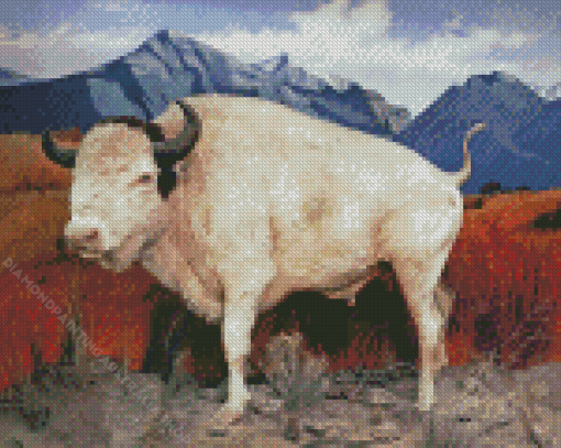 White Buffalo Diamond Painting