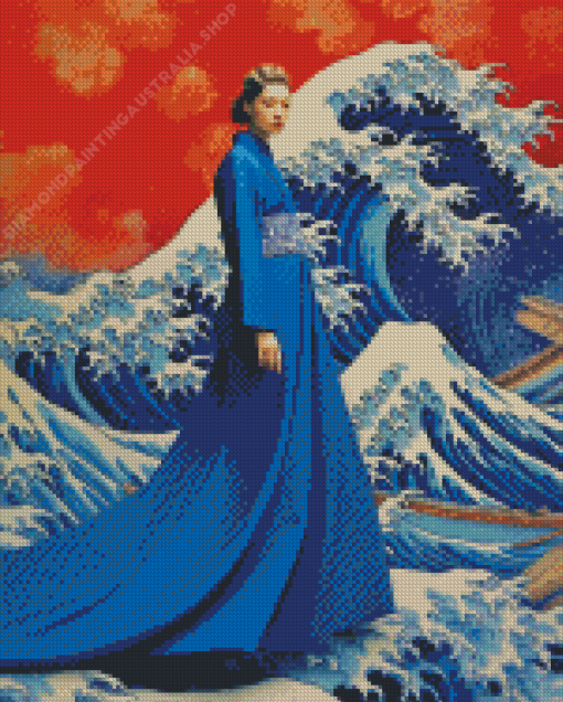 woman Wave Diamond Painting