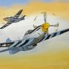 Yellow Nose P51 Mustang Diamond Painting