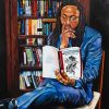 Afro Man Reading Book Diamond Painting