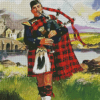 Bagpipe Man Diamond Painting