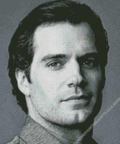 Black and White Henry Cavill Diamond Painting