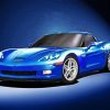 Blue 2005 Corvette Car Diamond Painting