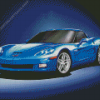 Blue 2005 Corvette Car Diamond Painting