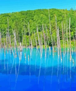 Blue Pond Diamond Painting