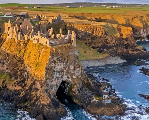 Dunluce Castle Ireland Diamond Painting