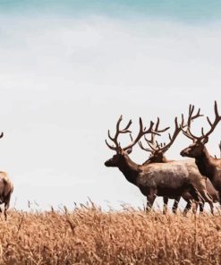 Elk Herds Diamond Painting