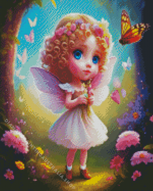 Little Fairy And Butterfly Diamond Painting