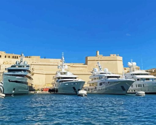 Malta Harbor Diamond Painting