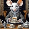 Mouse Having Tea Diamond Painting