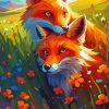 Red Fox Couple Diamond Painting