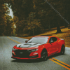 Red Camaro Luxury Car Diamond Painting