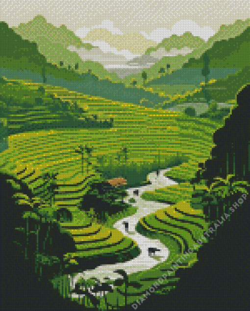 Rice Terraces Diamond Painting