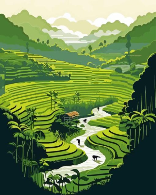 Rice Terraces Diamond Painting