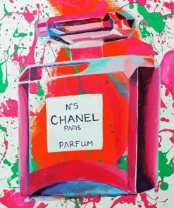 Splatter Chanel Bottle Diamond Painting