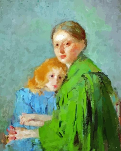 Study of a Woman with a Girl Diamond Painting