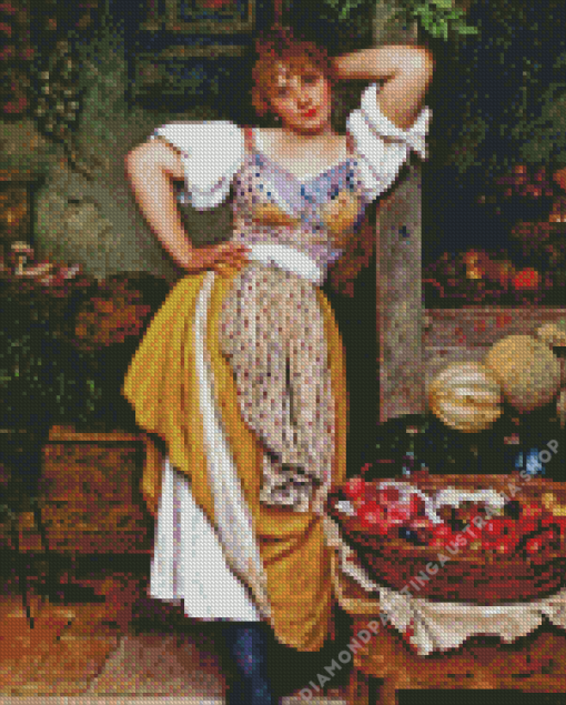 The Fruit Seller Diamond art