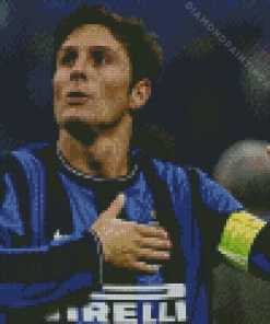 Football Player Javier Zanetti Diamond Painting