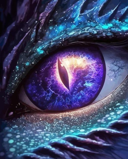 Galaxy Dragon Eye Painting