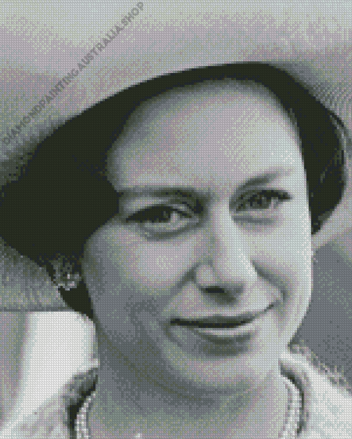 Monochrome Princess Margaret Diamond Painting