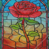 Rose With Stained Glass Diamond Painting