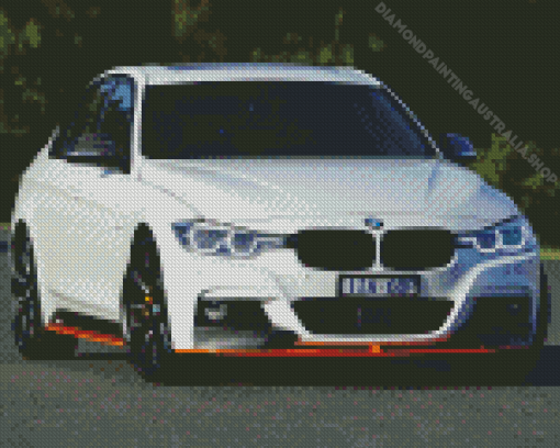 White BMW 340i Diamond Painting