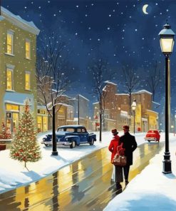 50s Vintage Christmas Evening Diamond Painting