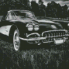 Black And White 1960 Corvette Diamond Painting