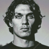 Black And White Paolo Maldini Diamond Painting