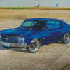 Blue Chevelle Super Sport Car Diamond Painting