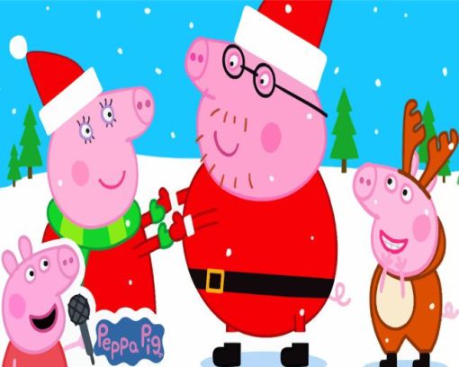 Christmas Peppa Pig Diamond Painting