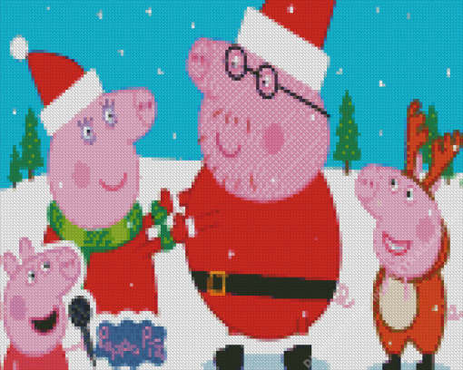 Christmas Peppa Pig Diamond Painting