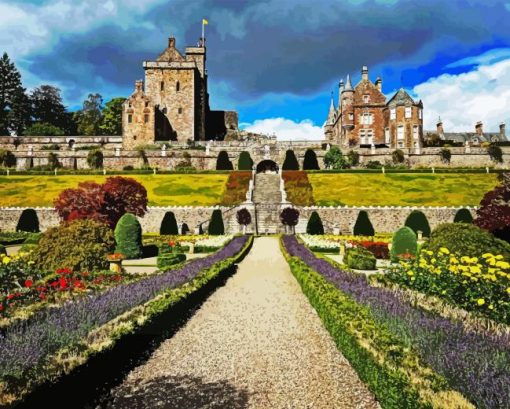 Drummond Castle Gardens Crieff Diamond Painting